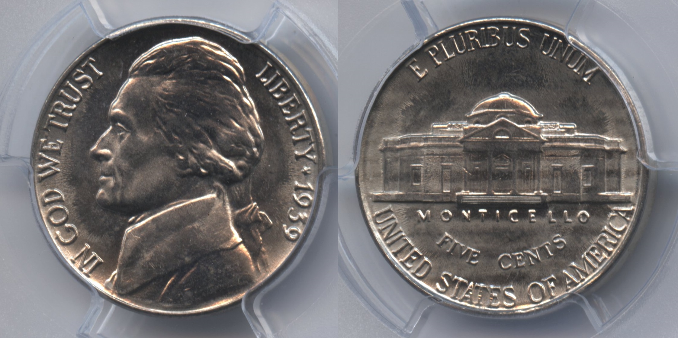 1939 Jefferson Nickel PCGS MS-64 FS Reverse of 1940