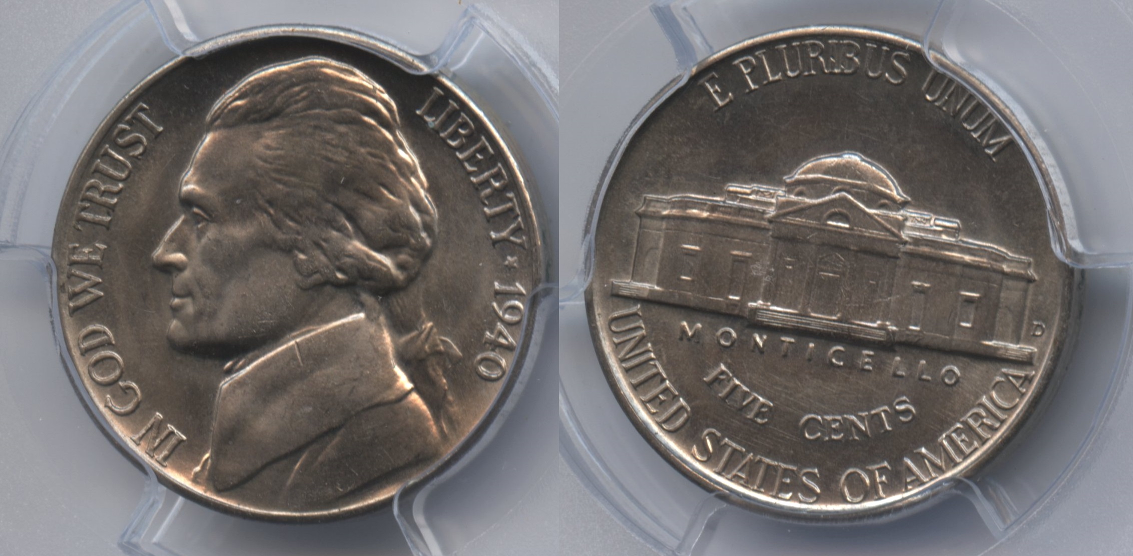 1940-D Jefferson Nickel PCGS MS-66