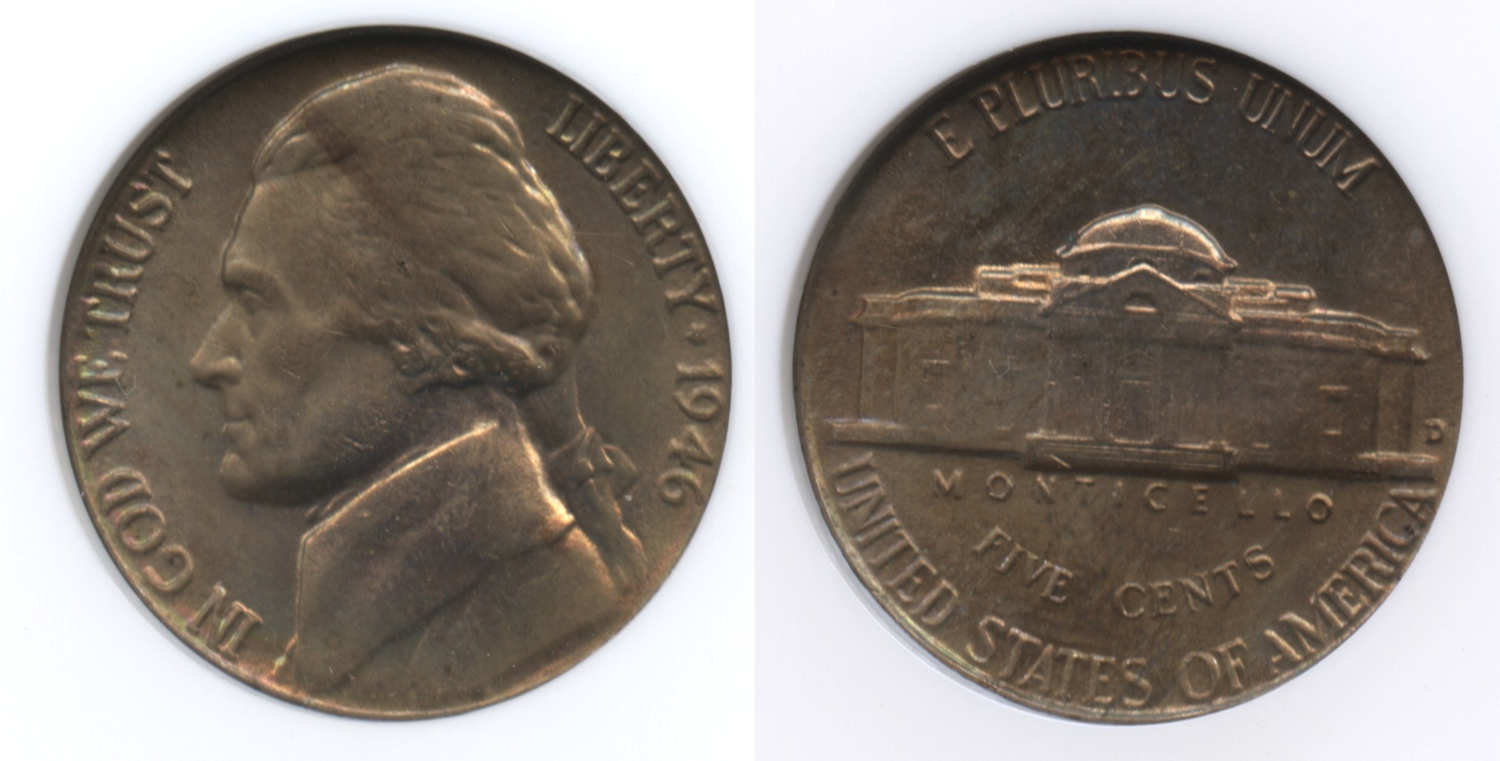 1946-D Jefferson Nickel NGC MS-66