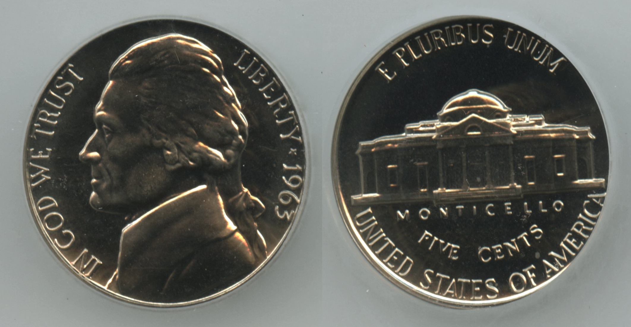 1963 Jefferson Nickel ICG Proof-67
