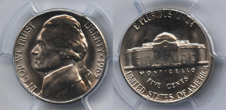 1965 Jefferson Nickel PCGS MS-66 #a small