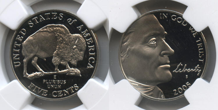 2005-S Bison Jefferson Nickel NGC Proof-69 Ultra Cameo small