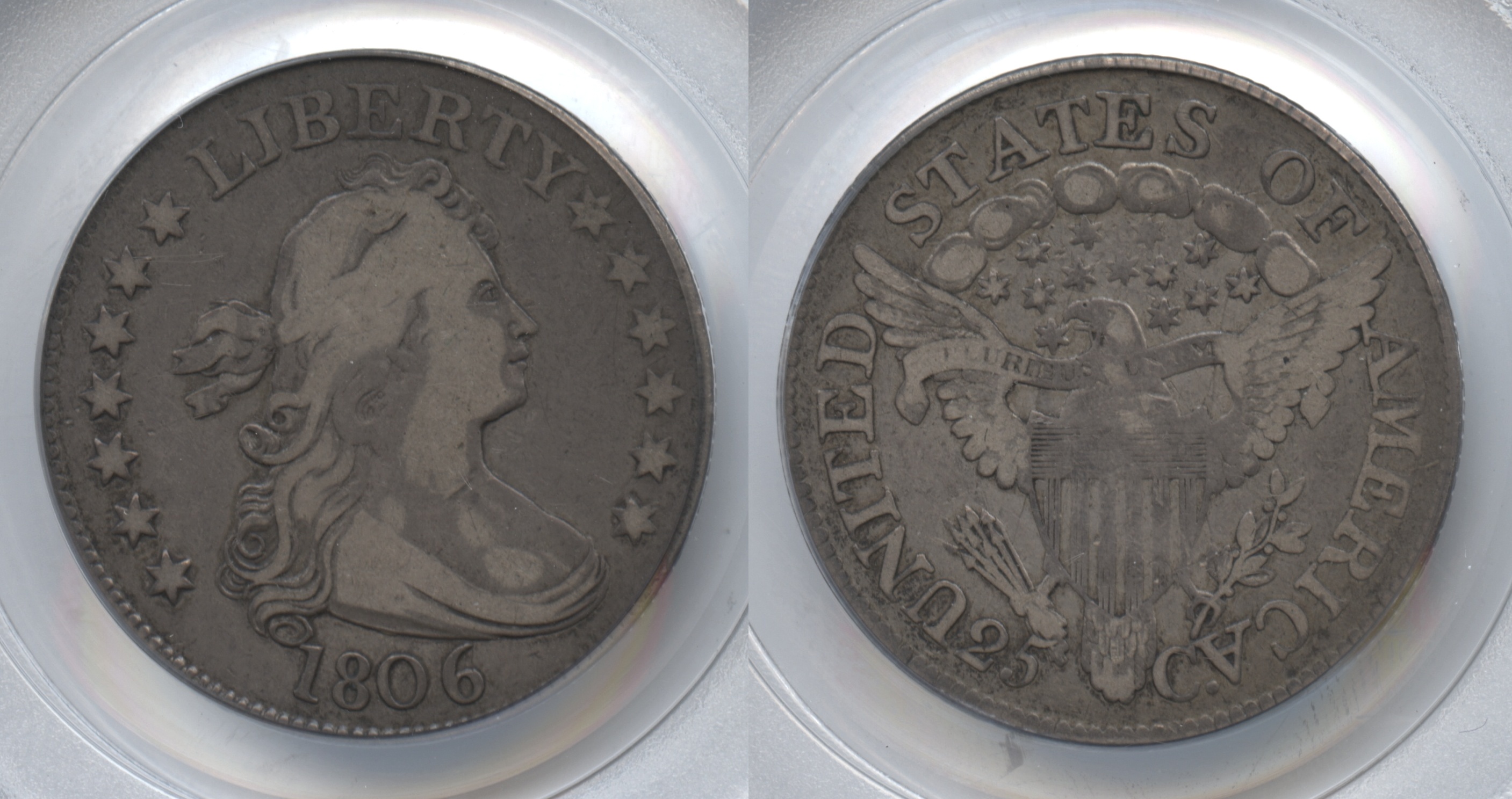 1806 Draped Bust Quarter PCGS Fine-15