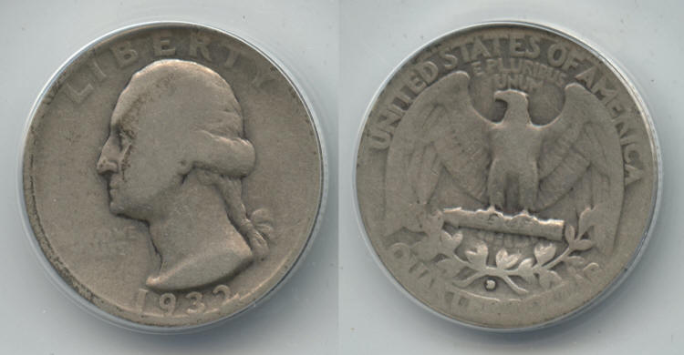 1932-D Washington Quarter ANACS Good-6 small