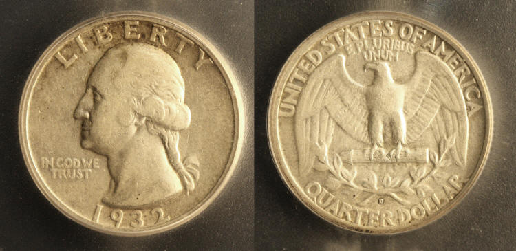 1932-D Washington Quarter ICG EF-40 camera small