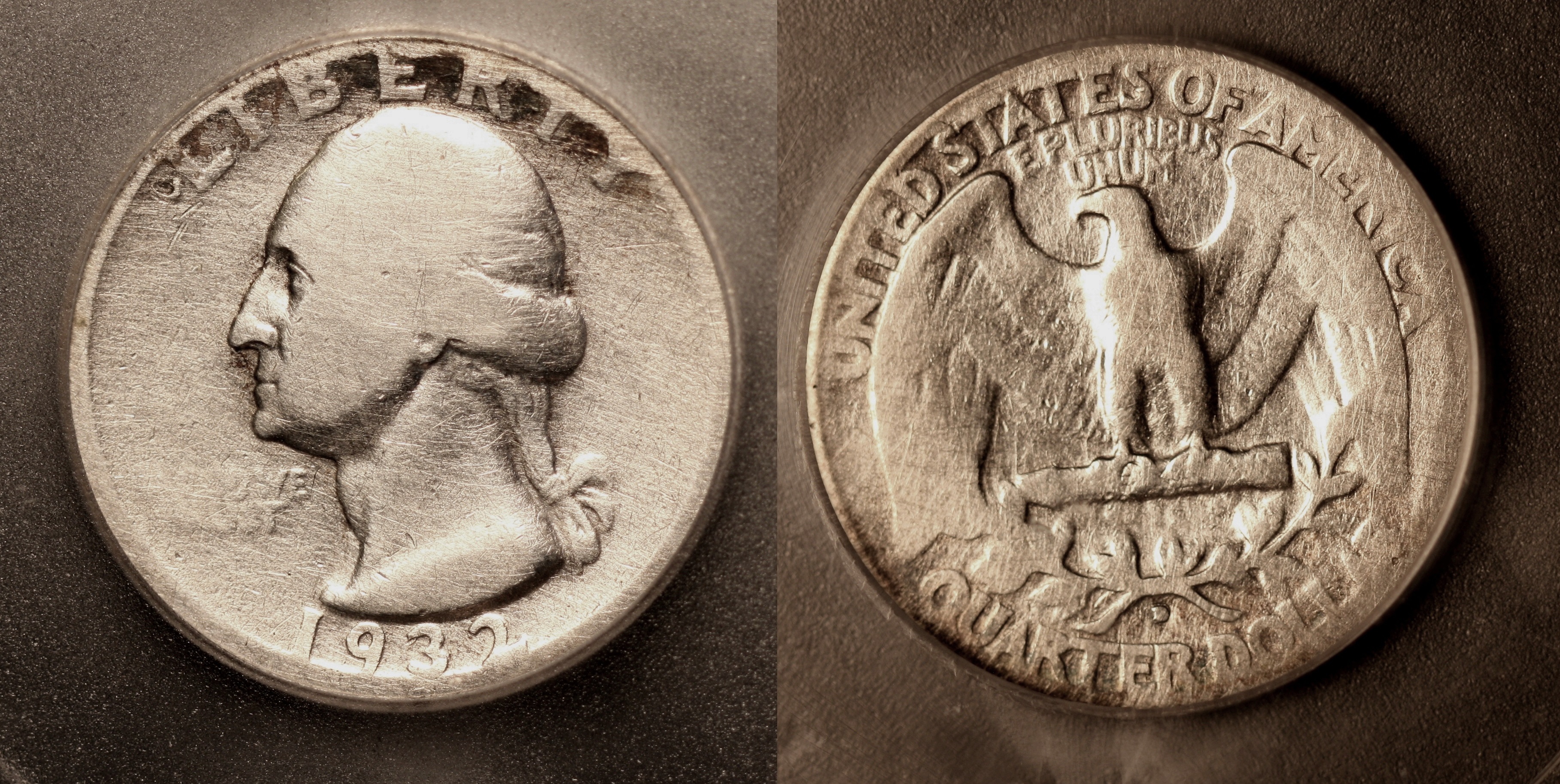 1932-D Washington Quarter ICG Good-4 Details camera