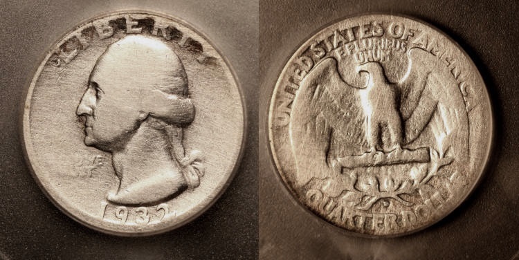 1932-D Washington Quarter ICG Good-4 Details camera small