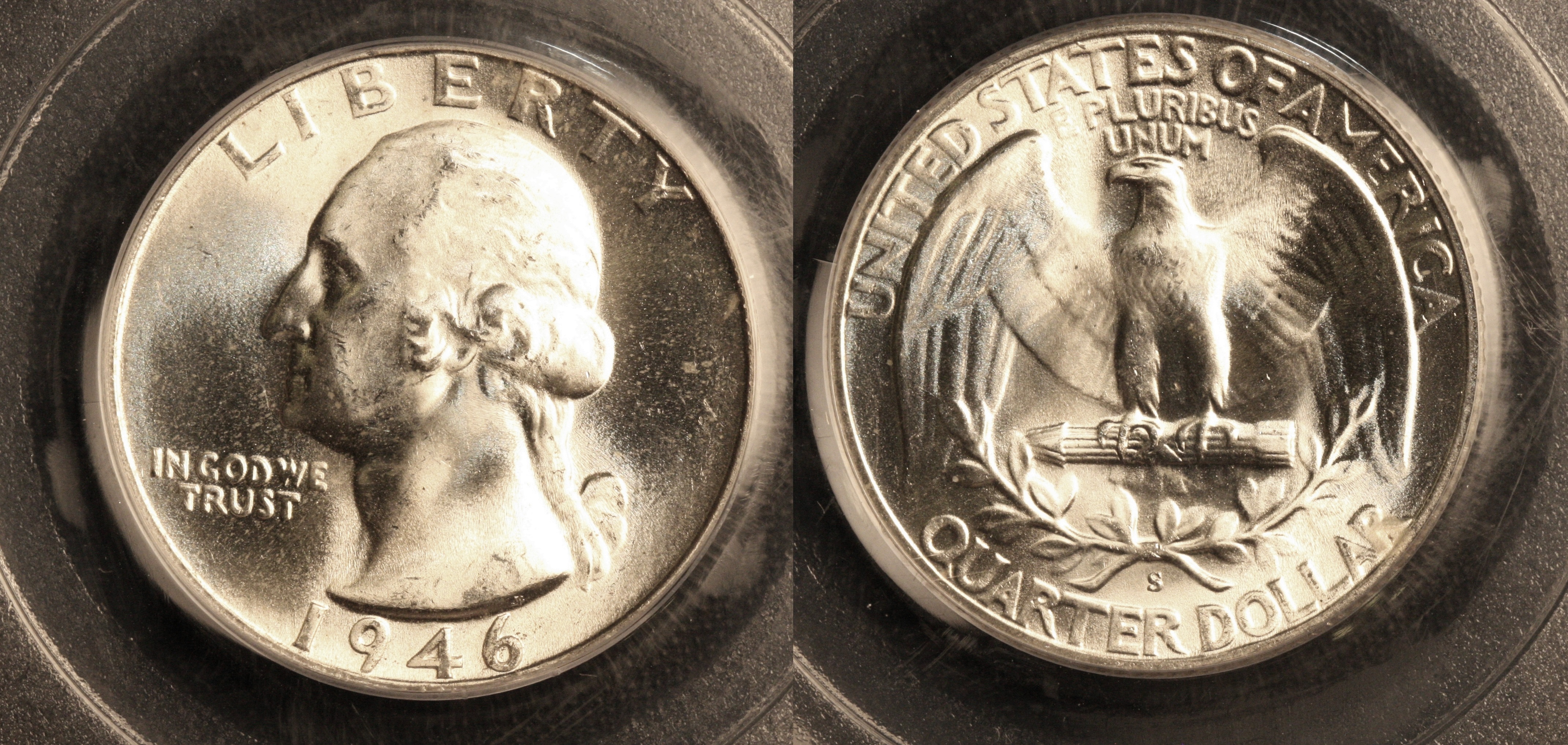 1946-S Washington Quarter PCGS MS-66 #f camera