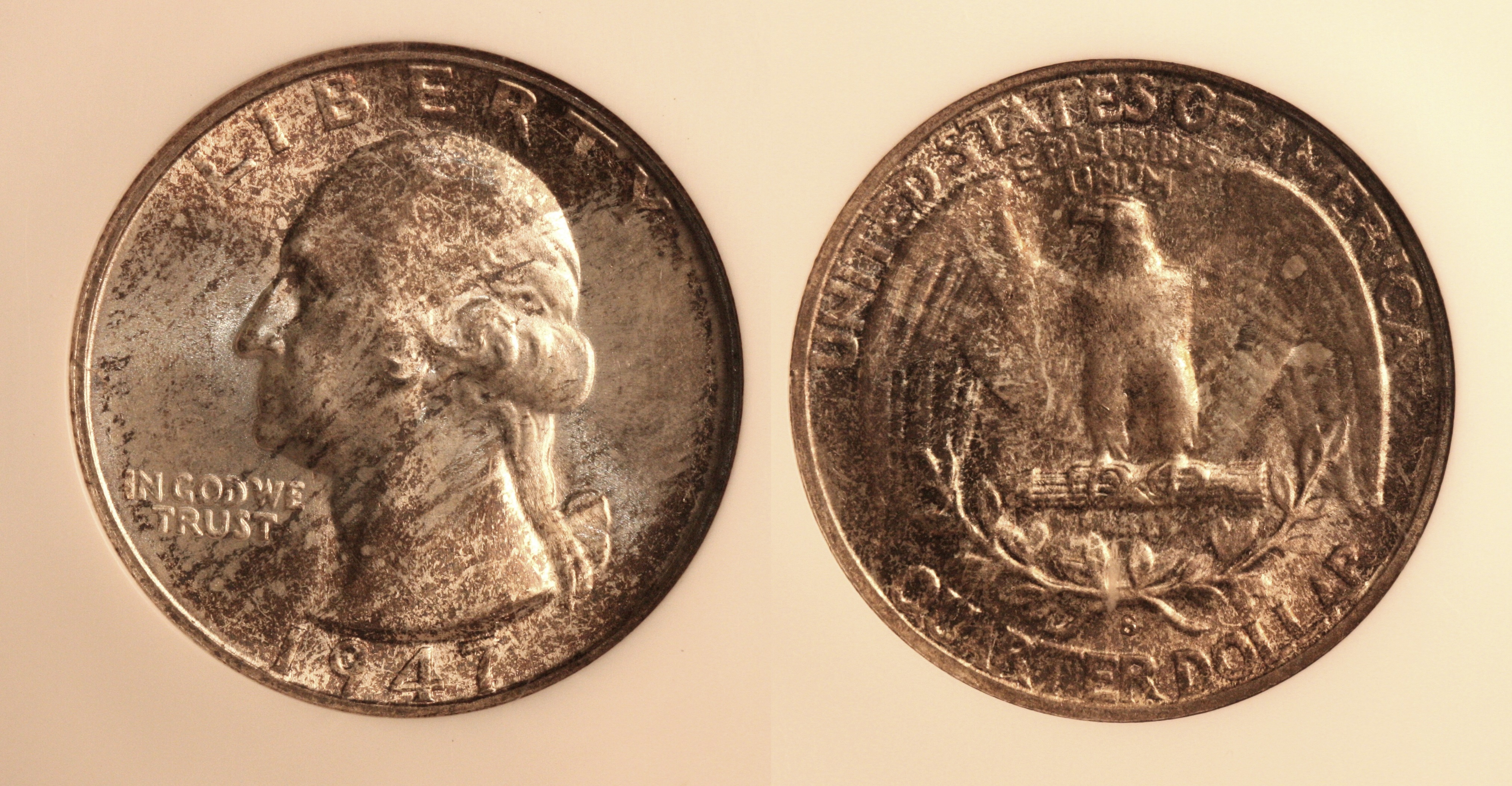 1947-S Washington Quarter NGC MS-65 camera