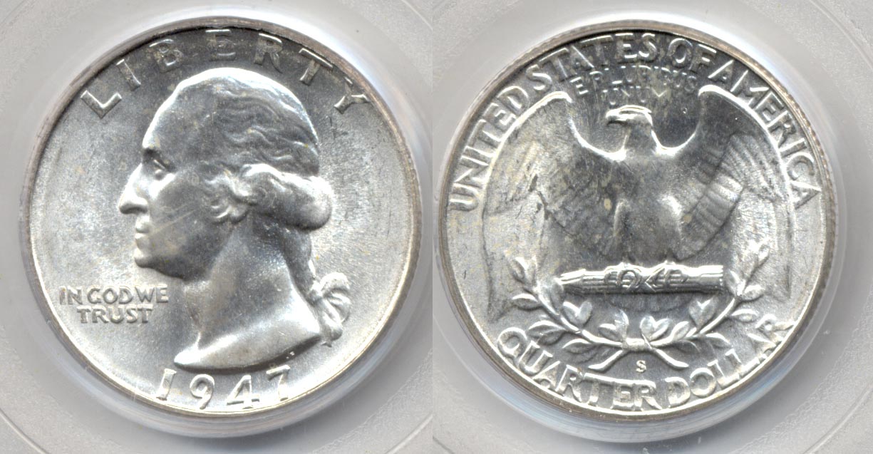 1947-S Washington Quarter PCGS MS-65 #e