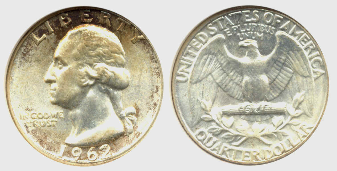 1962 Washington Quarter ANACS MS-65