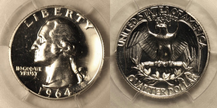 1964 Washington Quarter PCGS Proof-66 #a camera small