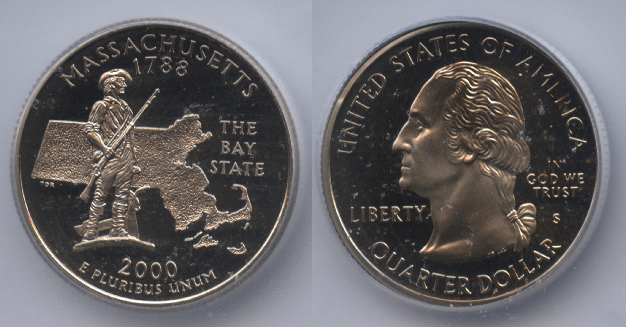 2000-S Massachusetts State Quarter ICG Deep Cameo Proof-69