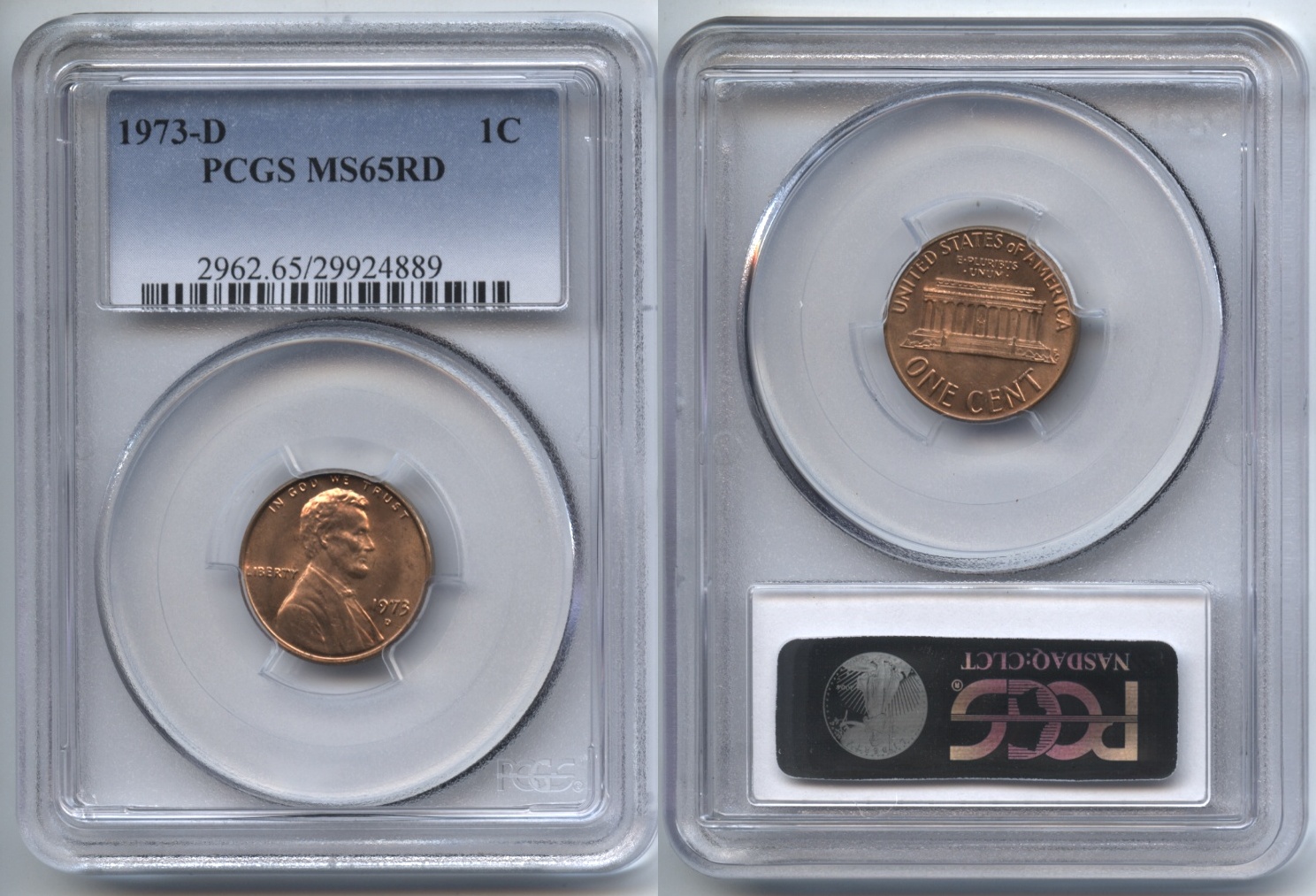 1973-D Lincoln Cent PCGS MS-65 Red