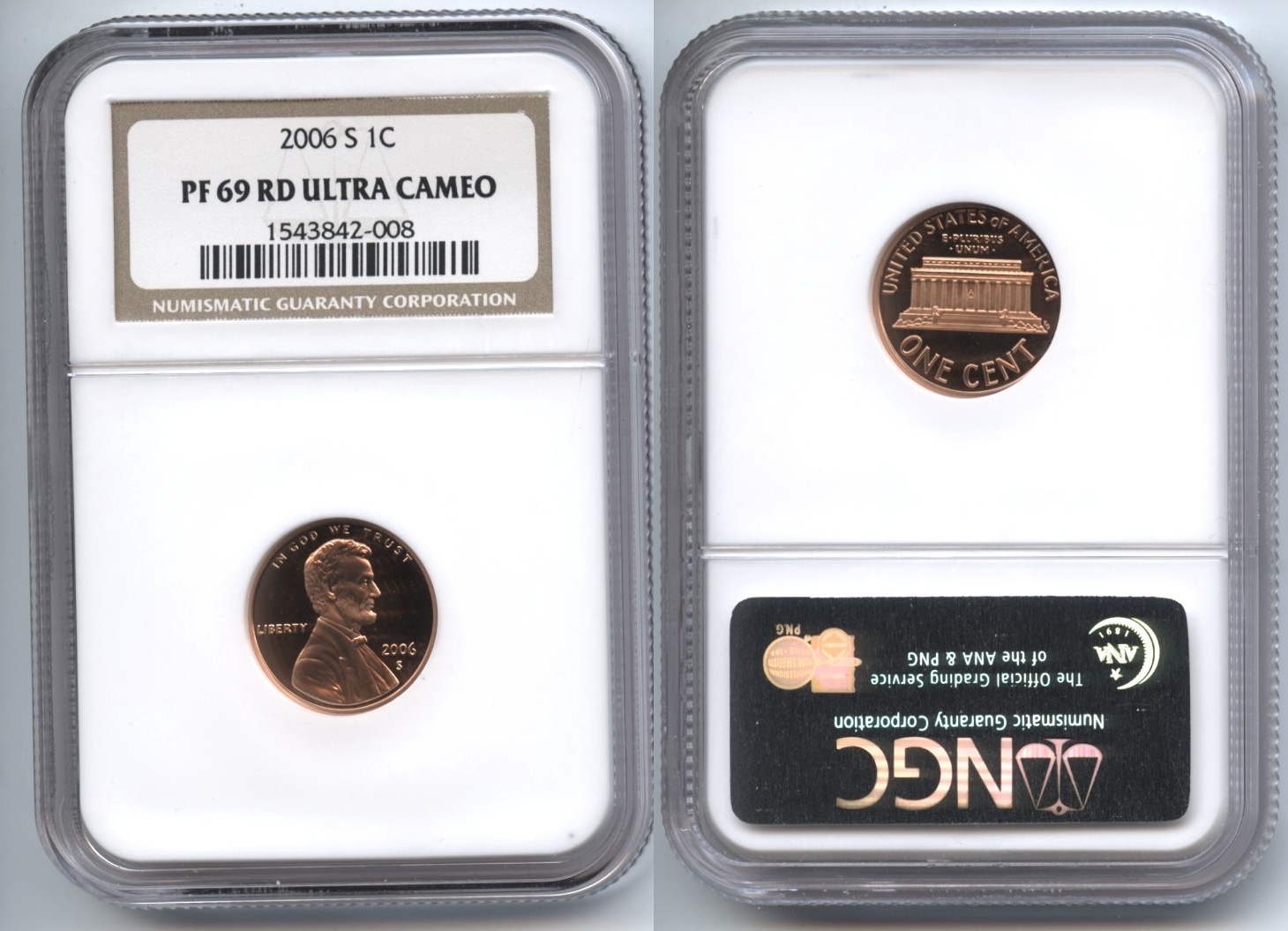 2006-S Lincoln Cent NGC Proof-69 Red Ultra Cameo