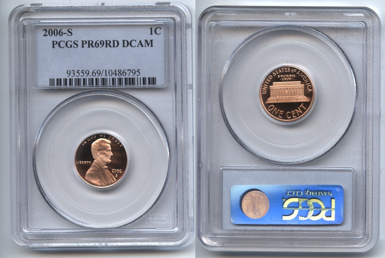 2006-S Lincoln Cent PCGS Proof-69 Red Deep Cameo