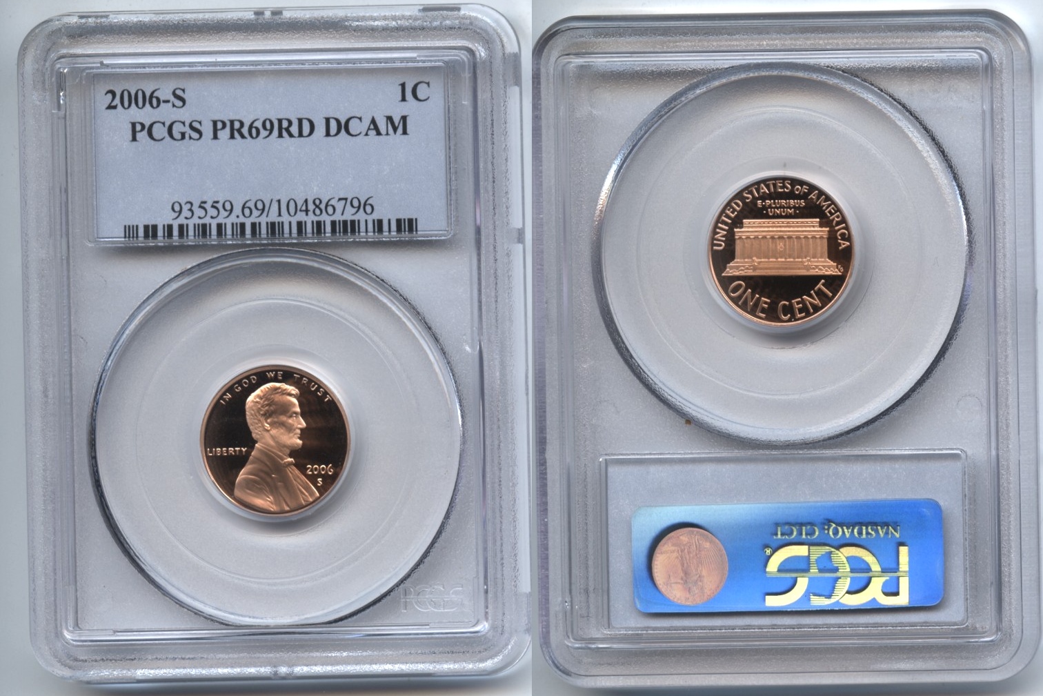 2006-S Lincoln Cent PCGS Proof-69 Red Deep Cameo #a
