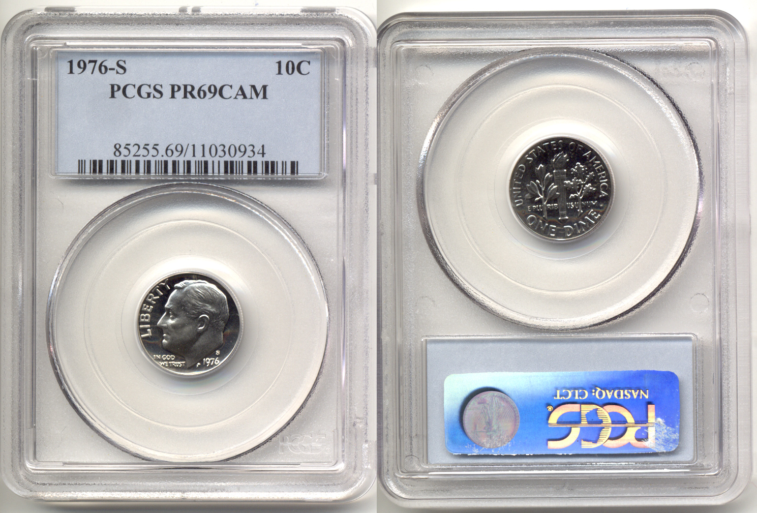 1976-S Roosevelt Dime PCGS Proof-69 Deep Cameo a