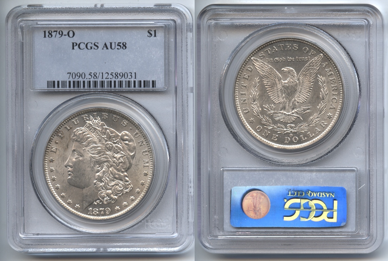 1879-O Morgan Silver Dollar PCGS AU-58