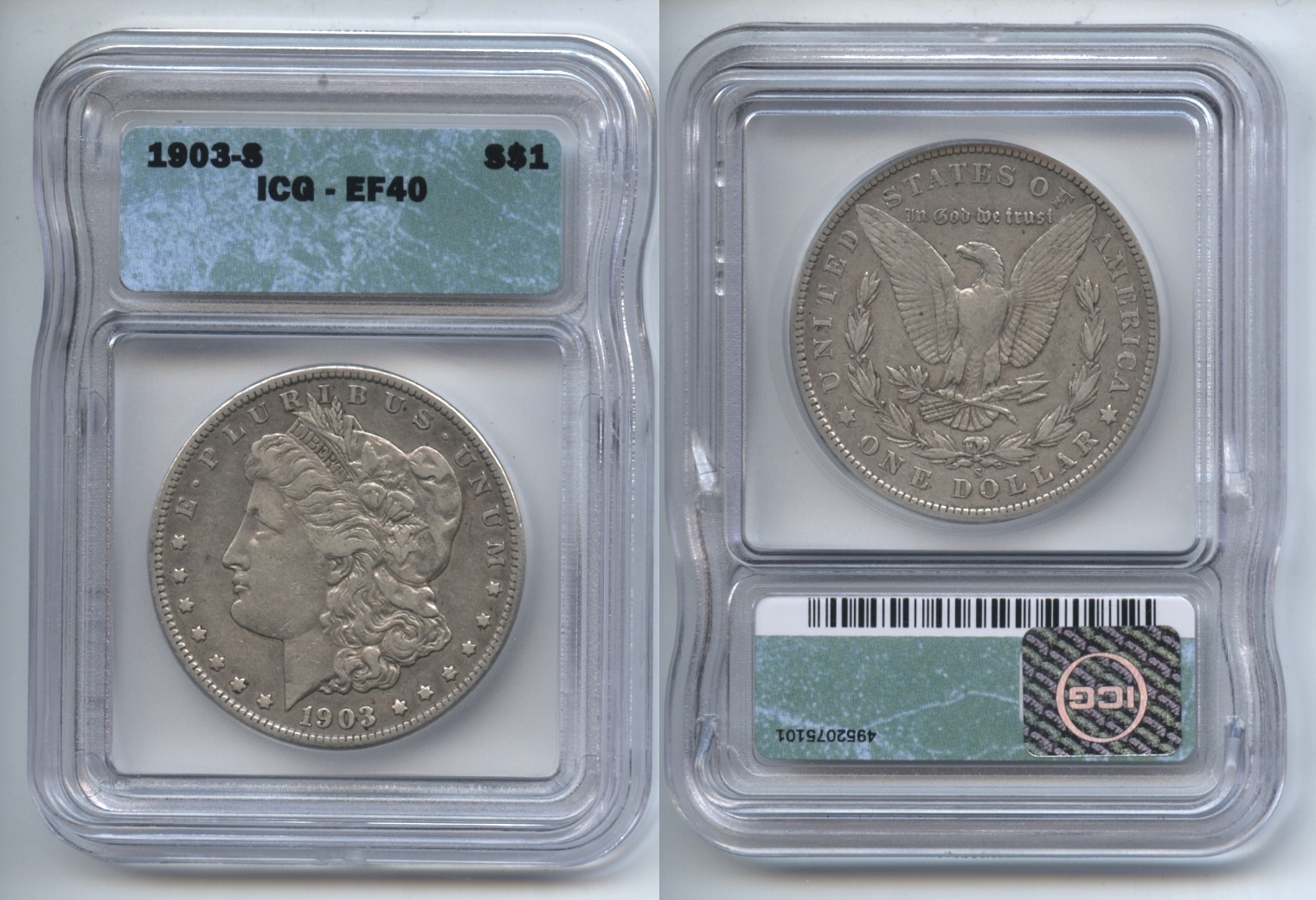 1903-S Morgan Silver Dollar ICG EF-40