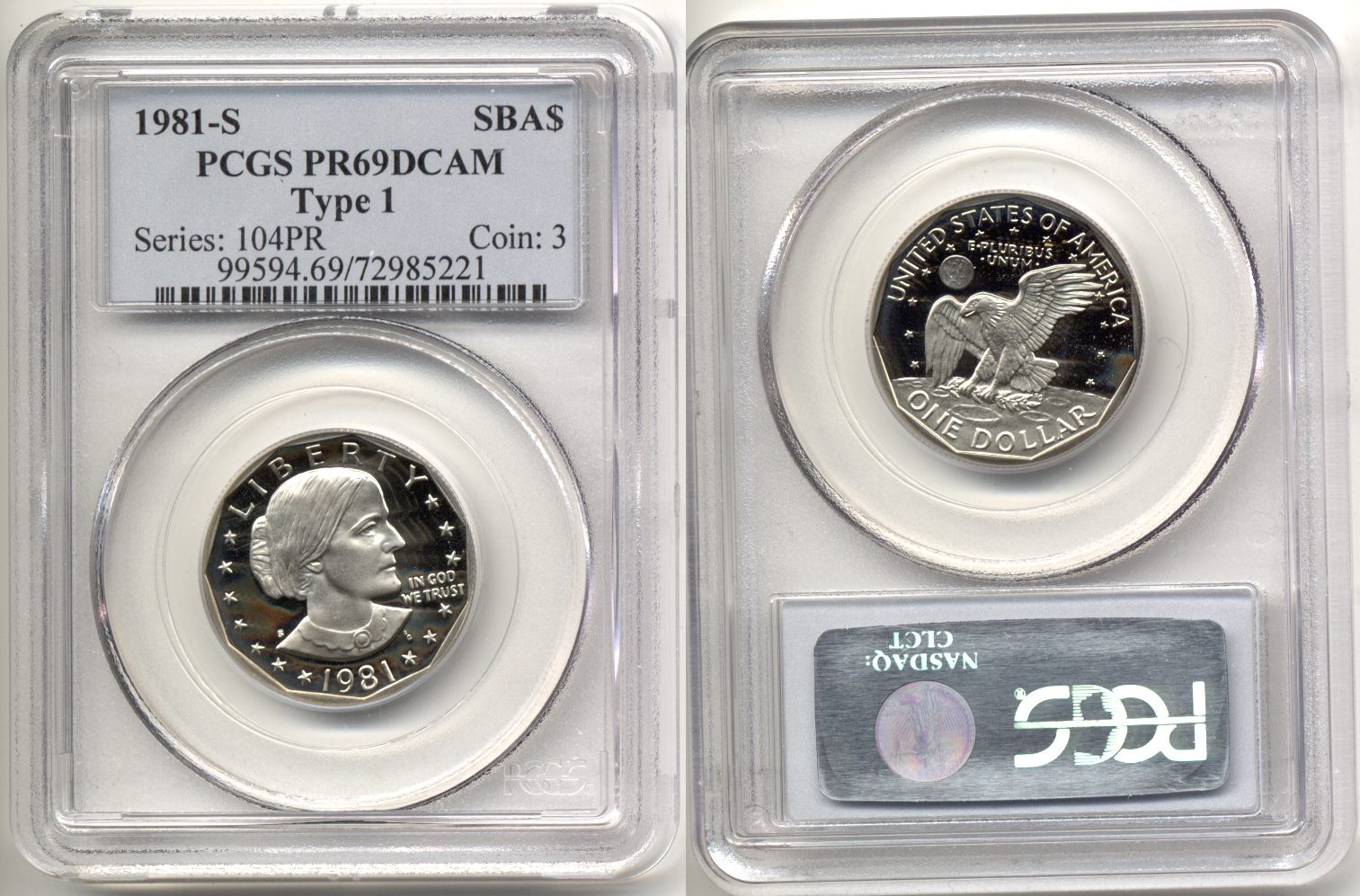1981-S Type 1 Susan Anthony Silver Dollar PCGS Proof-69 Deep Cameo