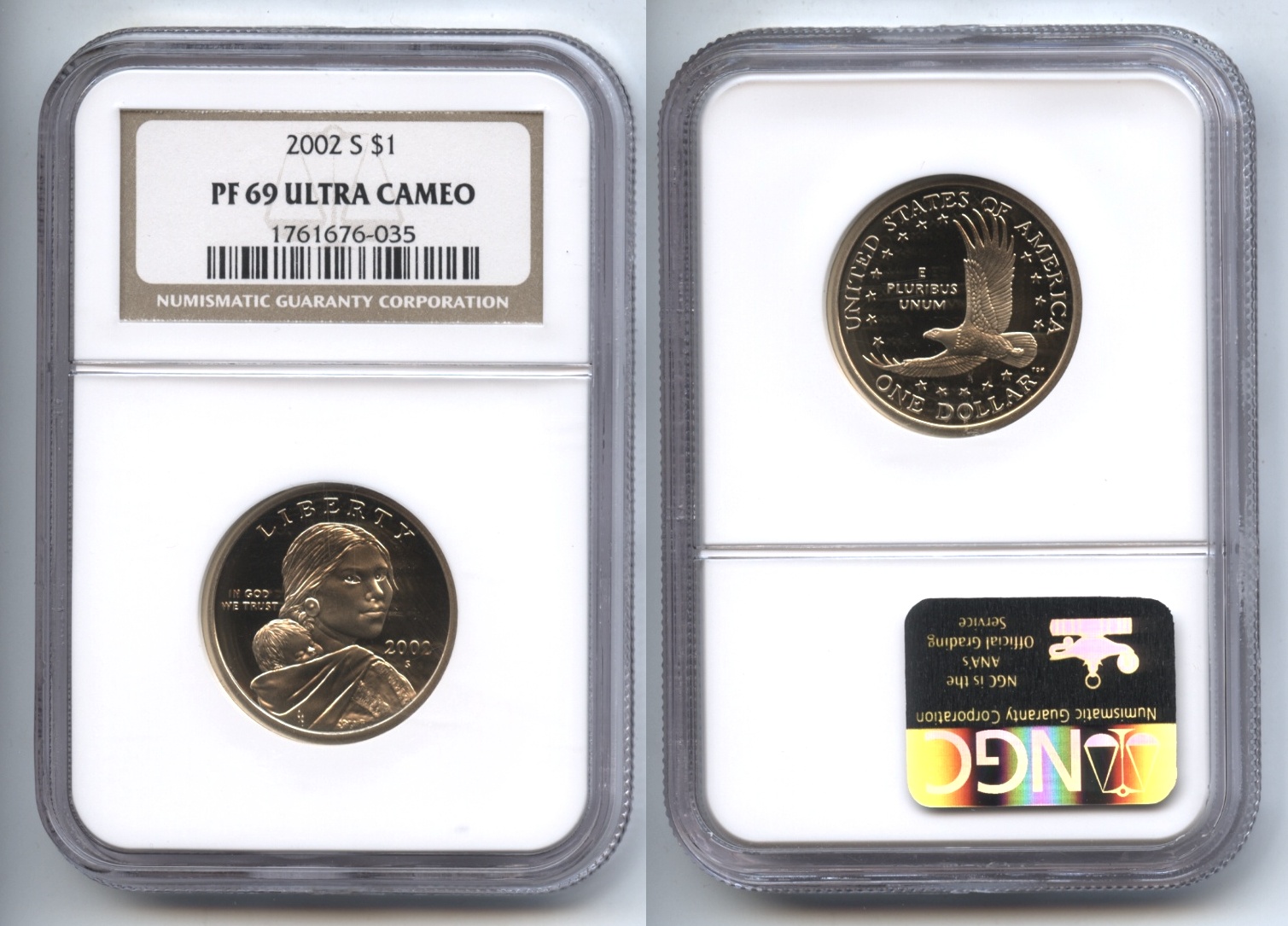 2002-S Sacagawea Dollar NGC Proof-69 Ultra Cameo #d