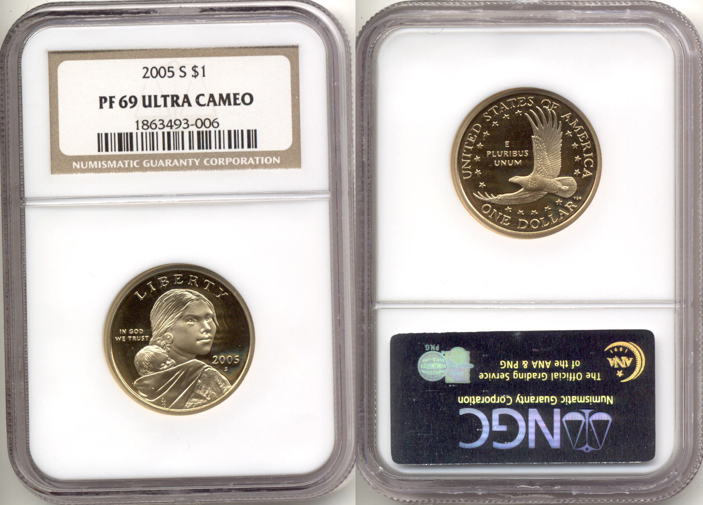 2005-S Sacagawea Dollar NGC Proof-69 Ultra Cameo