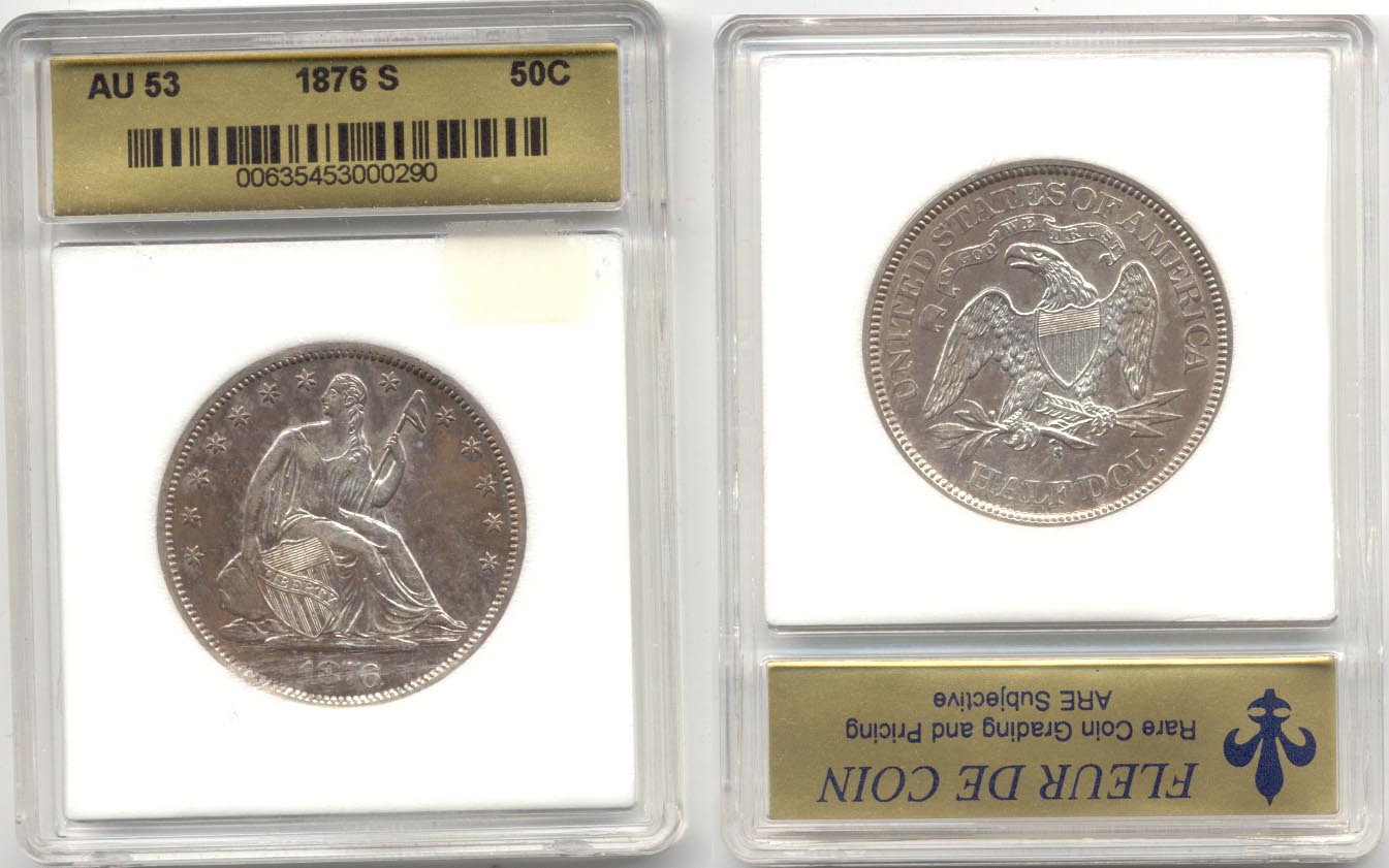 1876-S Seated Liberty Half Dollar FDC AU-53