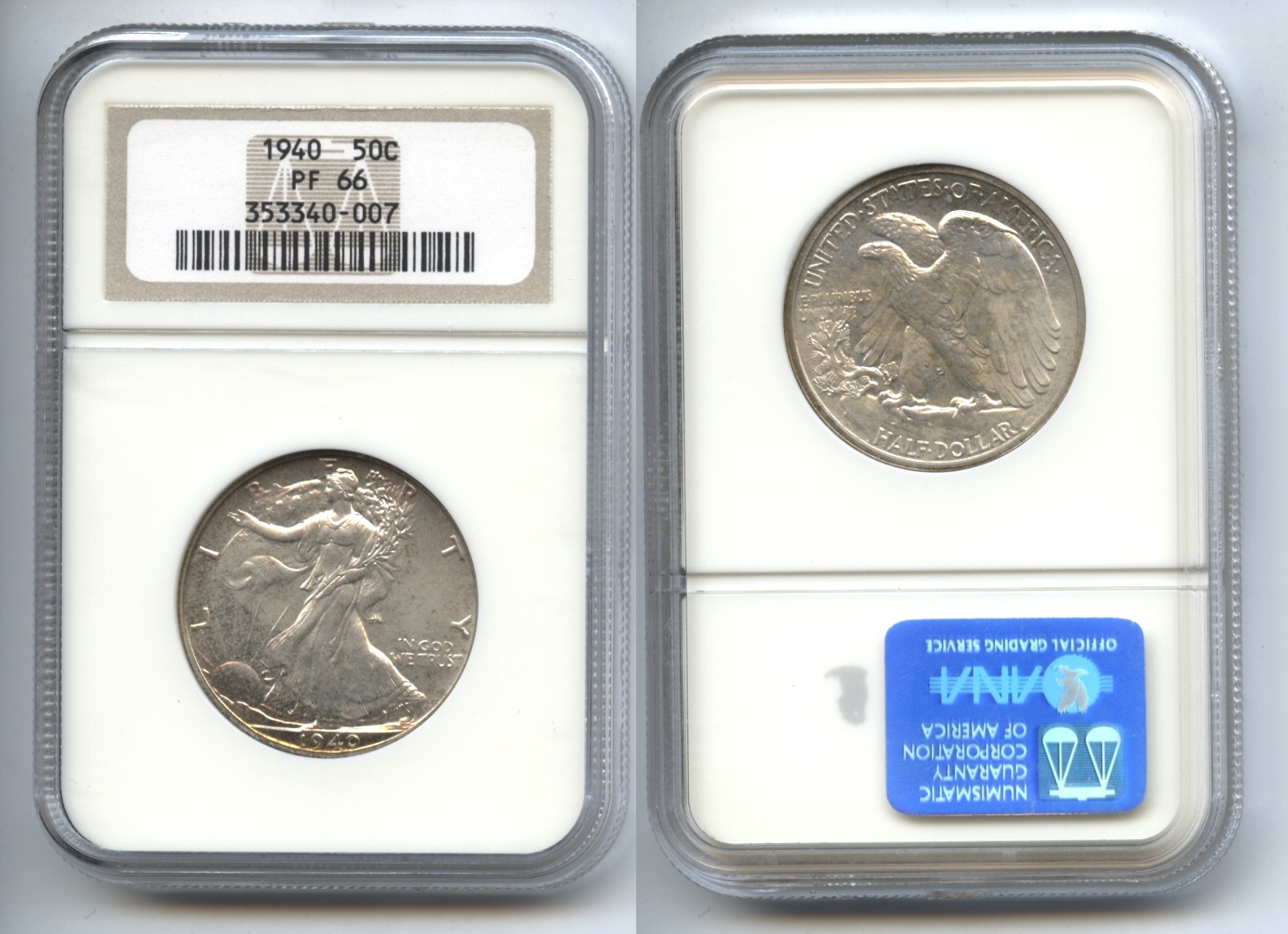 1940 Walking Liberty Half Dollar NGC Proof-66