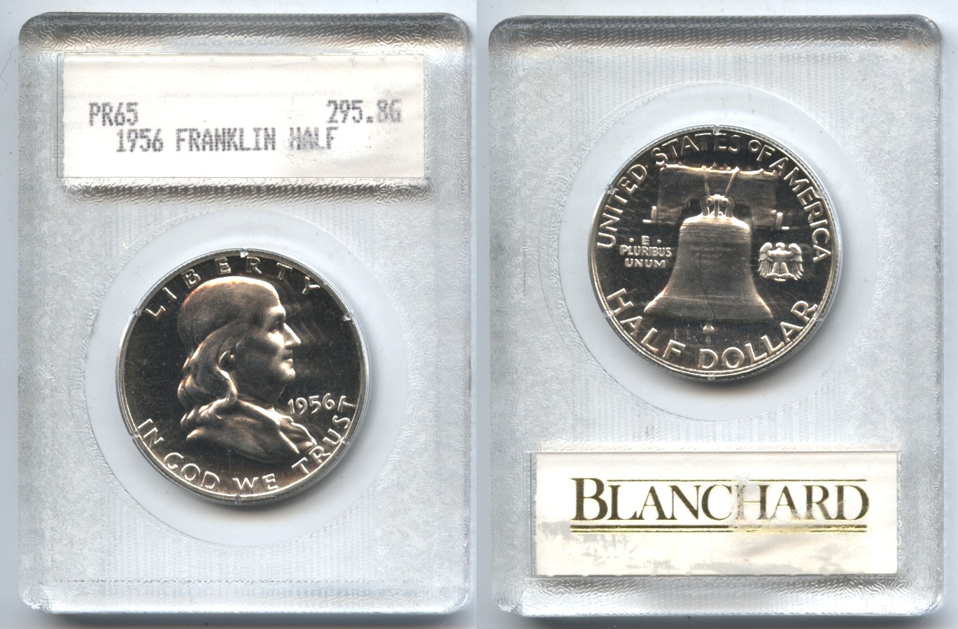 1956 Franklin Half Dollar Blanchard Proof-65