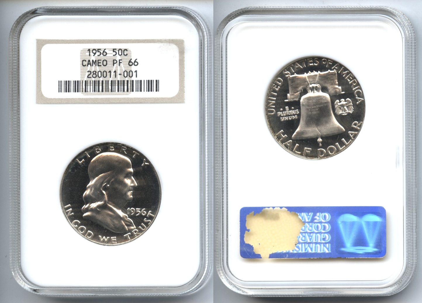 1956 Franklin Half Dollar NGC Cameo Proof-66