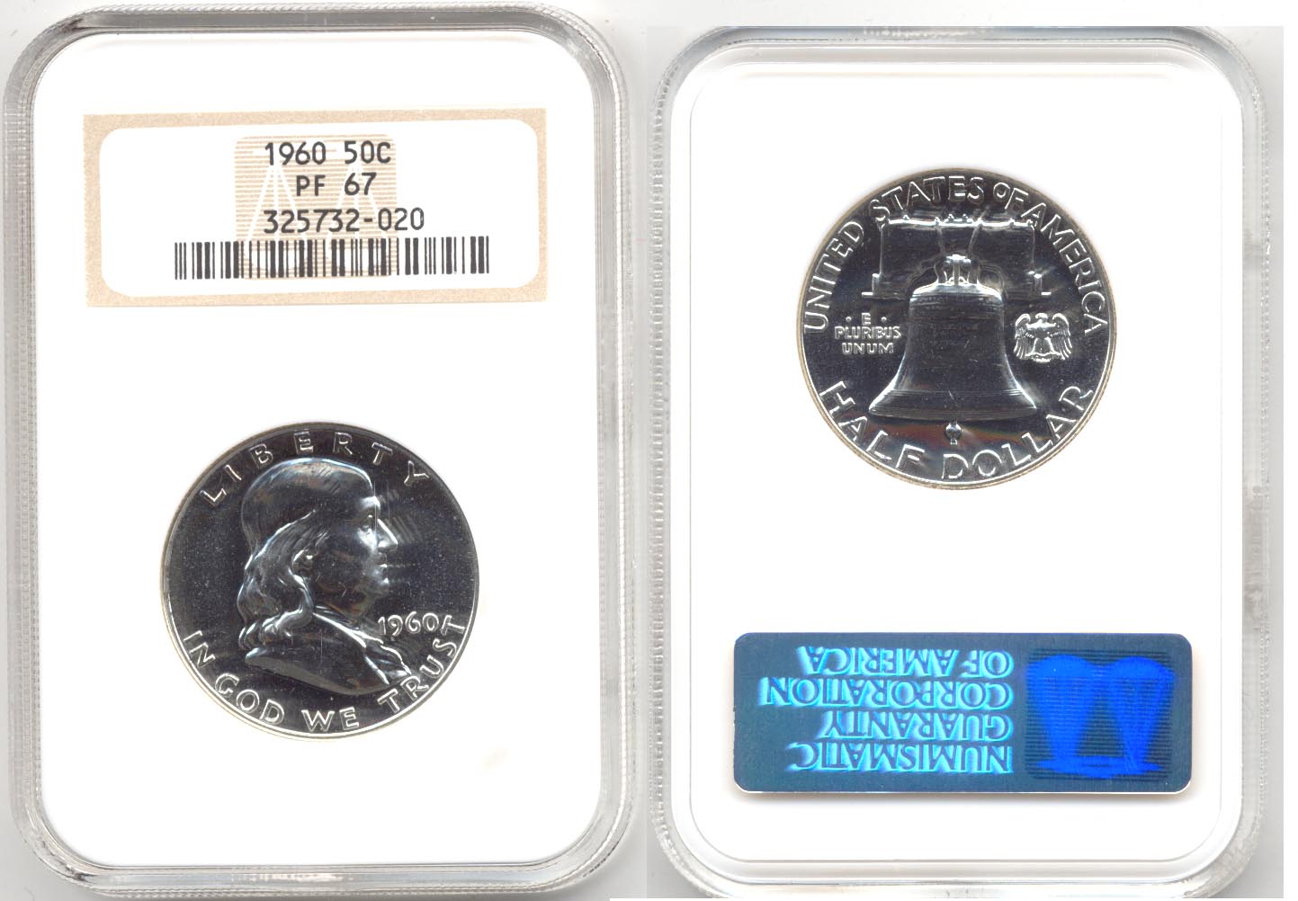 1960 Franklin Half Dollar NGC Proof-67 d