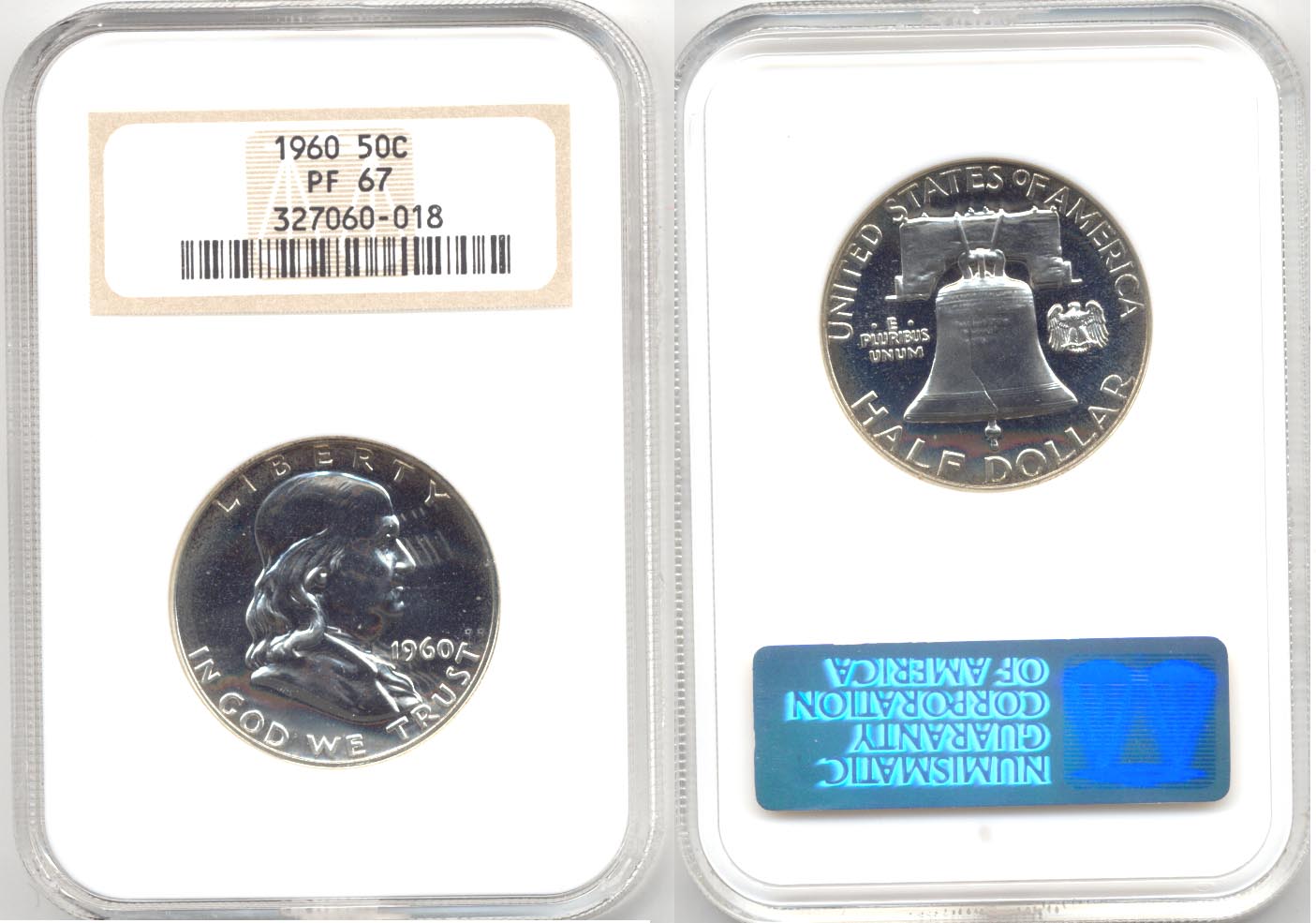 1960 Franklin Half Dollar NGC Proof-67 f