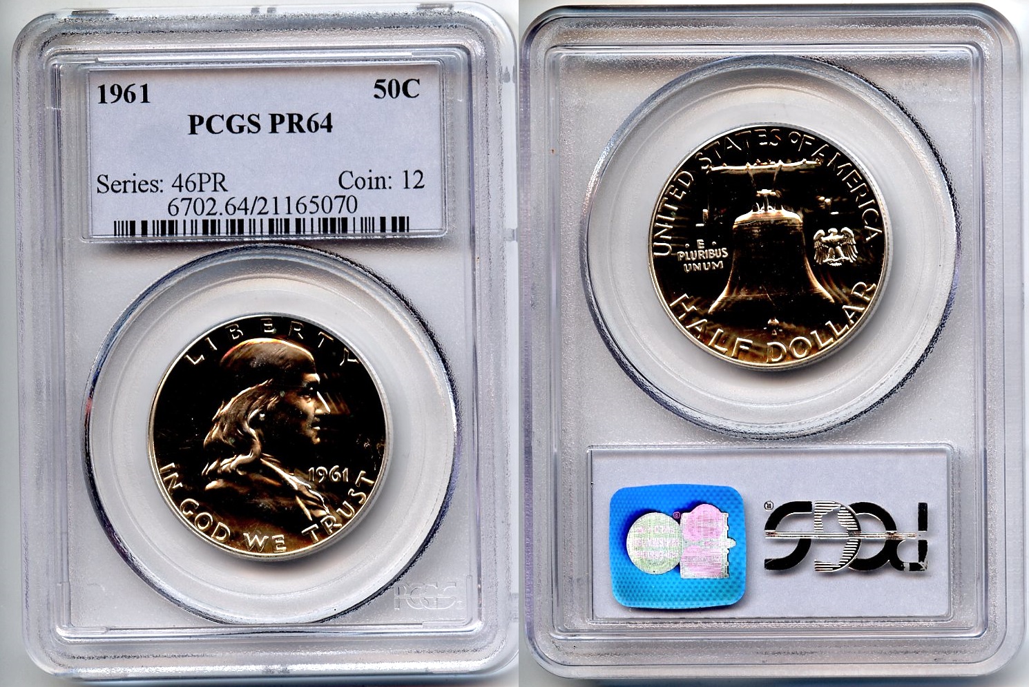 1961 Franklin Half Dollar PCGS Proof-64