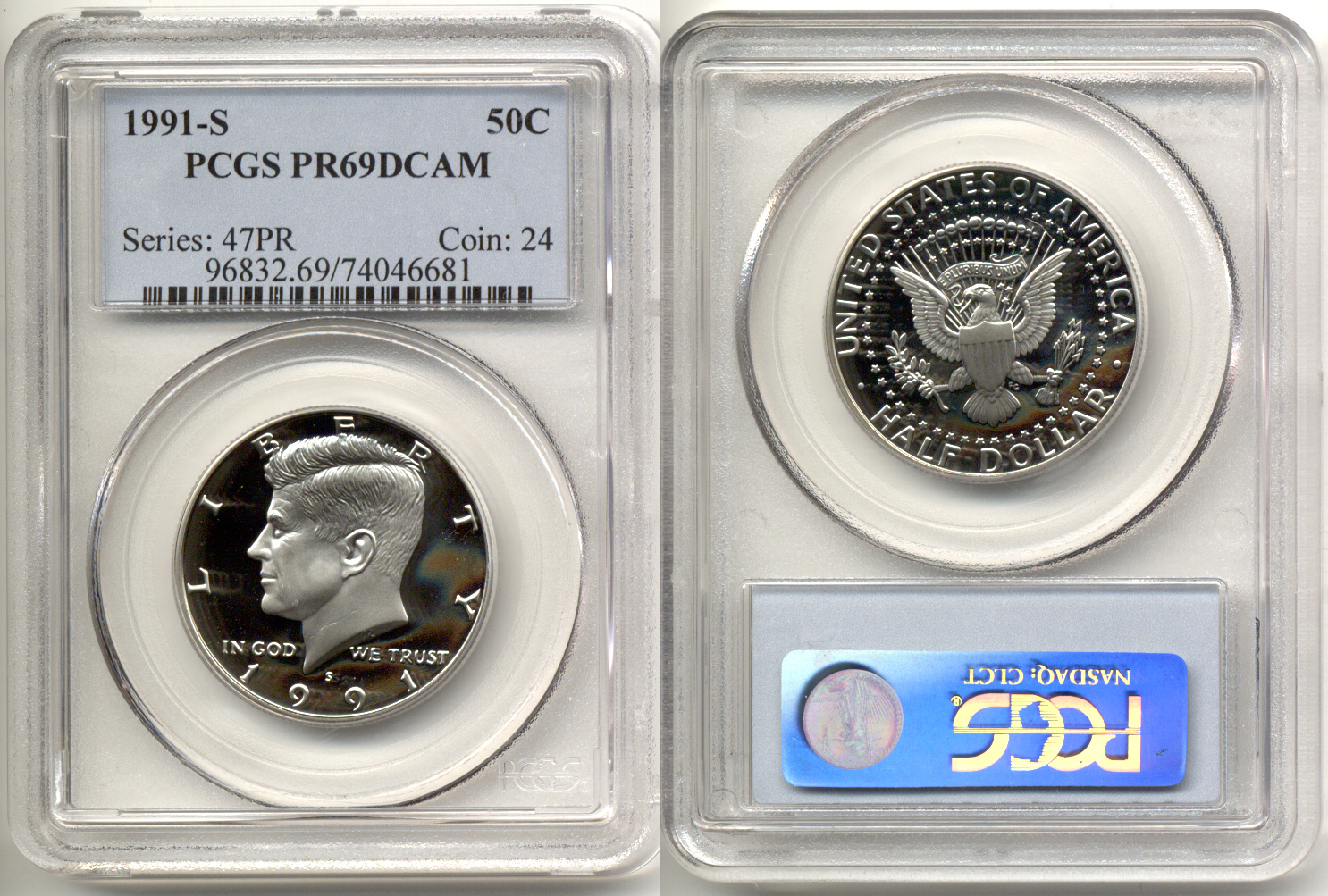 1991-S Kennedy Half Dollar PCGS Proof-69 Deep Cameo a