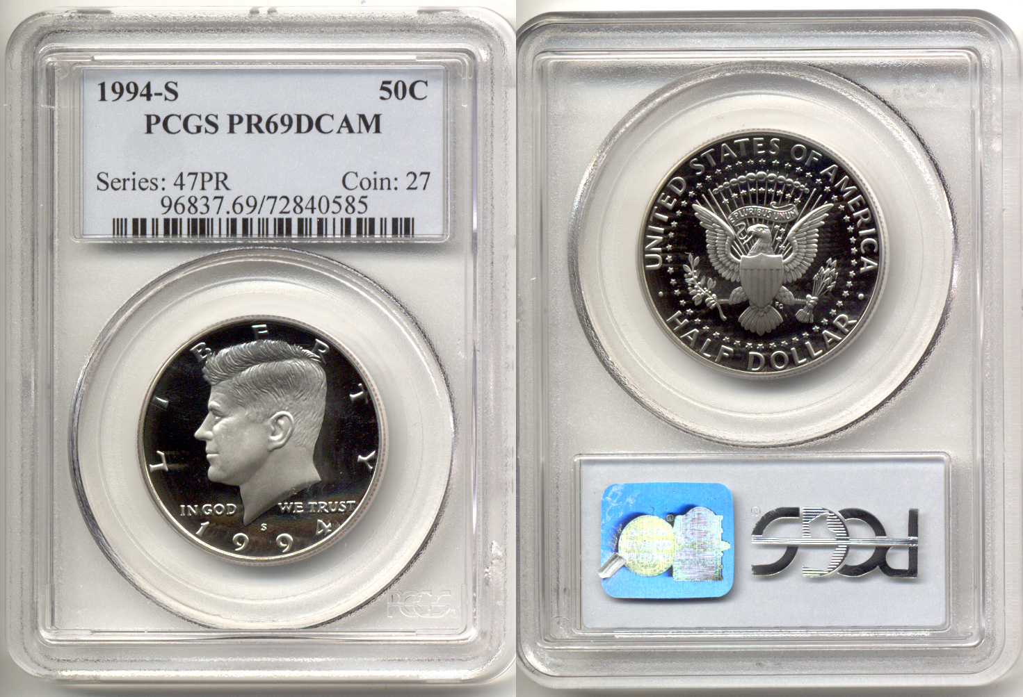 1994-S Clad Kennedy Half Dollar PCGS Proof-69 Deep Cameo b
