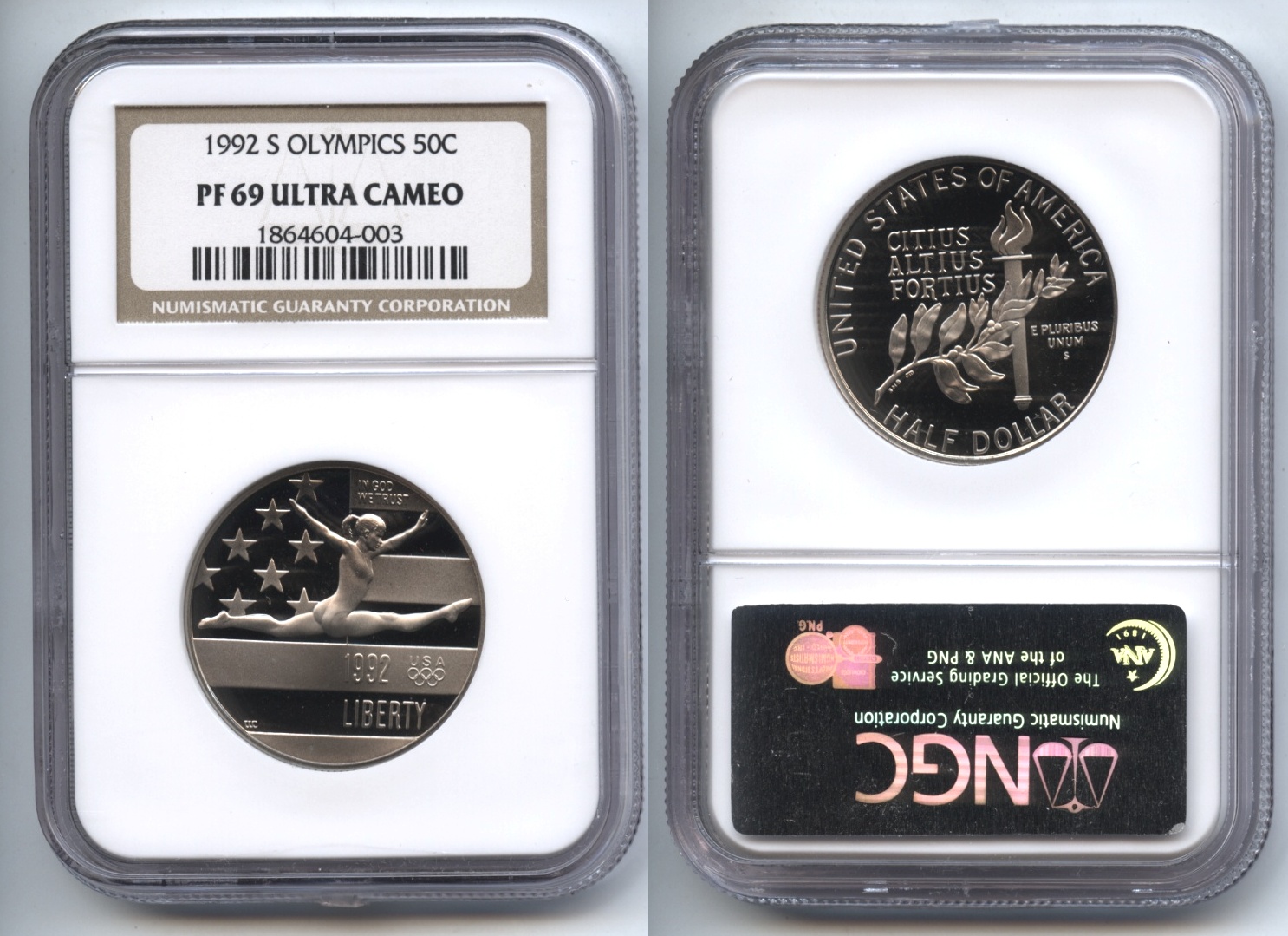 1992-S Olympics Commemorative Half Dollar NGC Proof-69 Ultra Cameo