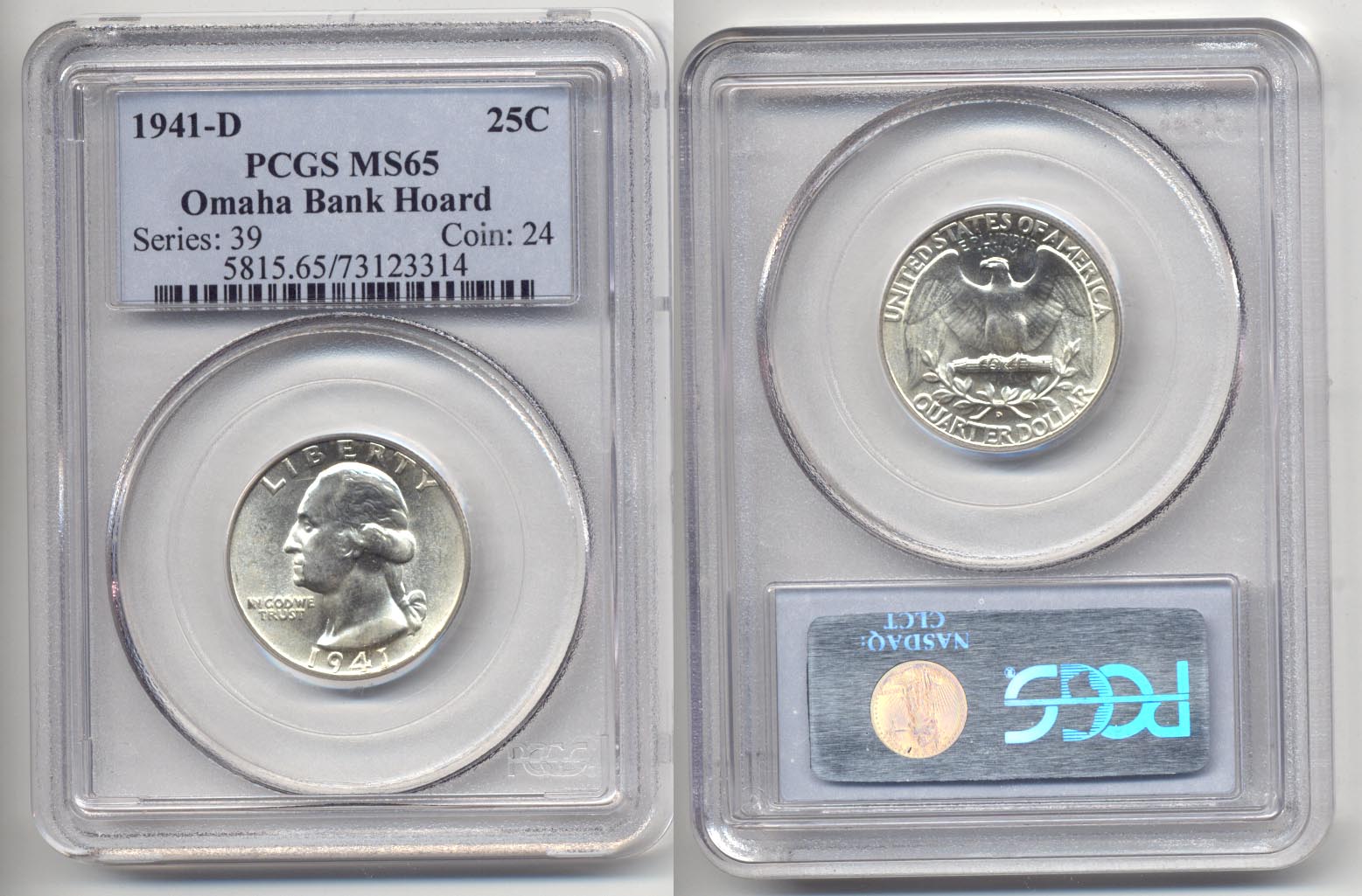 1941-D Washington Quarter PCGS MS-65