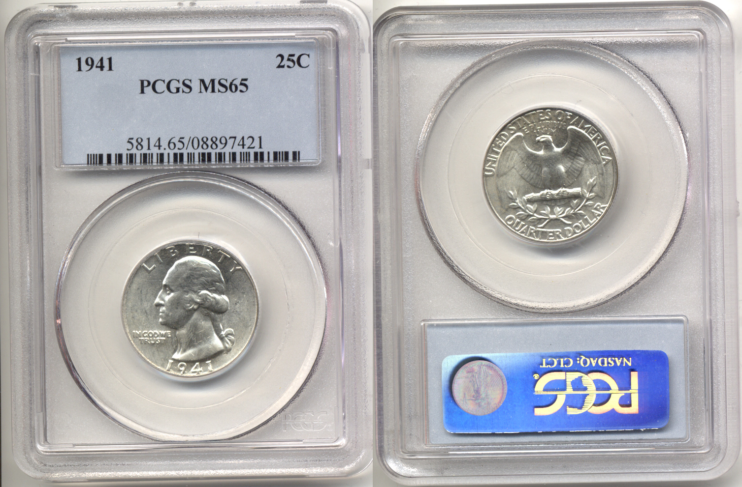 1941 Washington Quarter PCGS MS-65 a