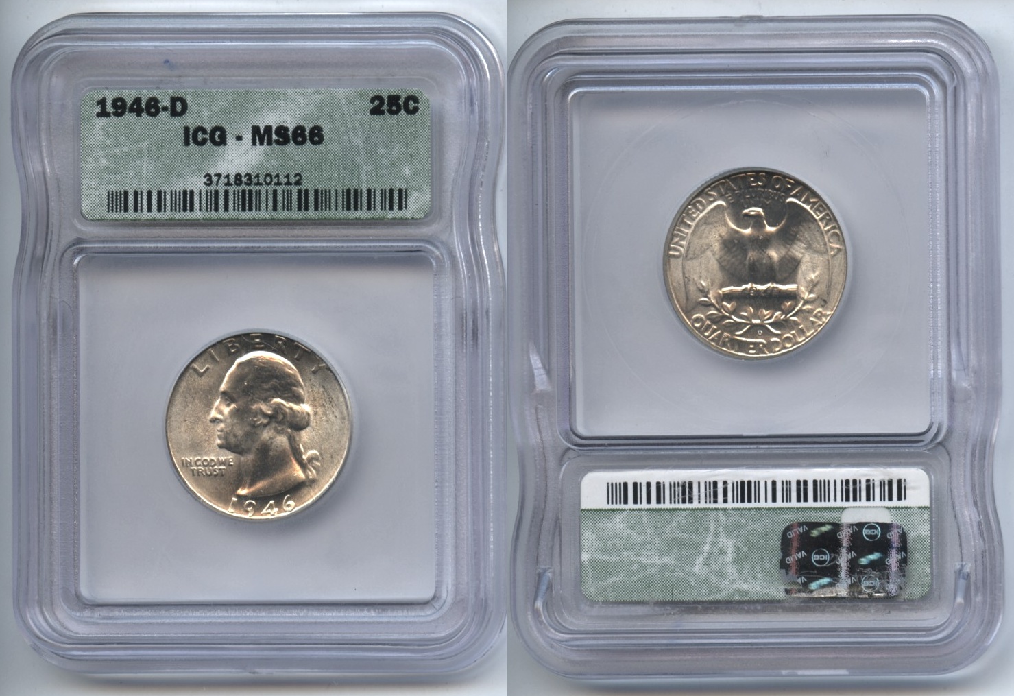 1946-D Washington Quarter ICG MS-66