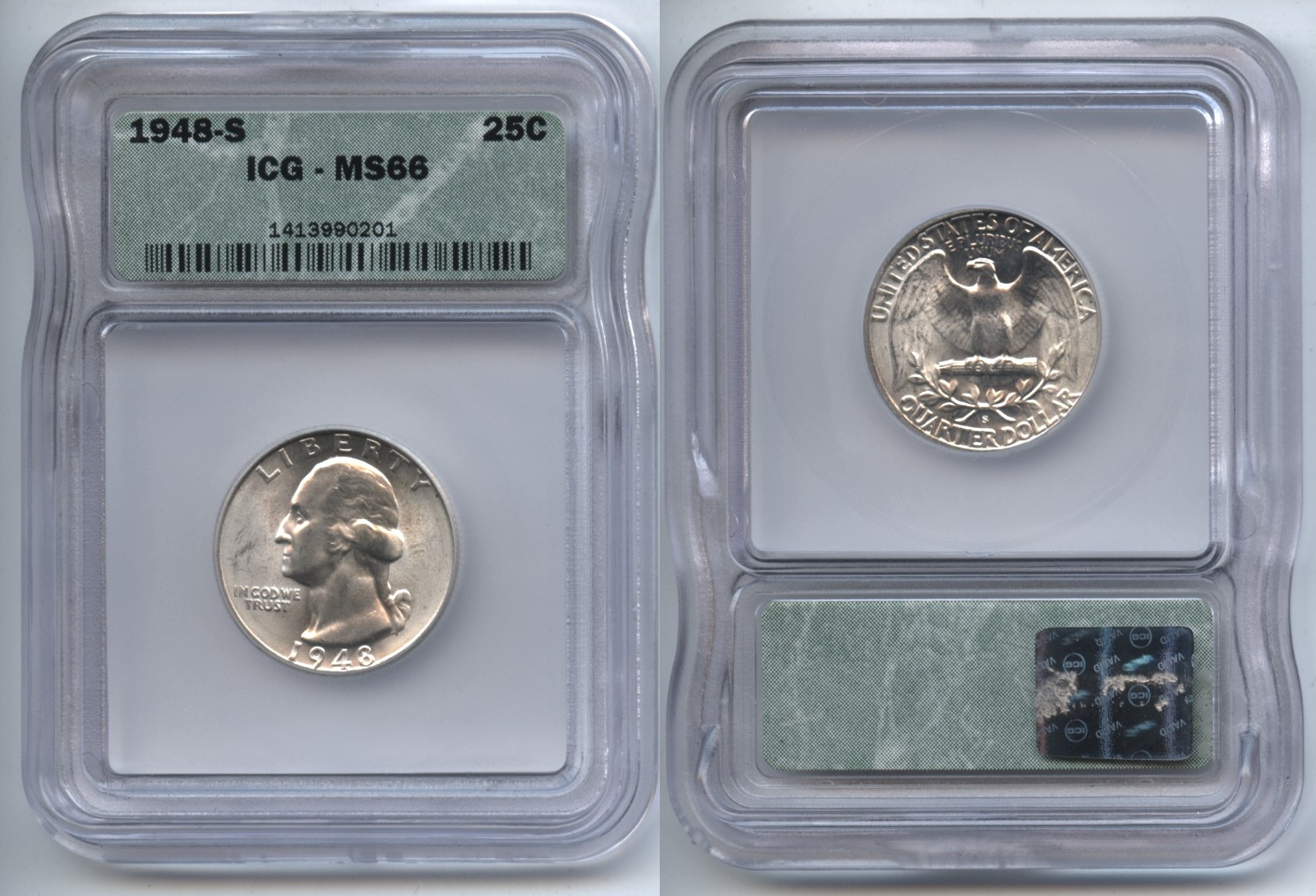 1948-S Washington Quarter ICG MS-66