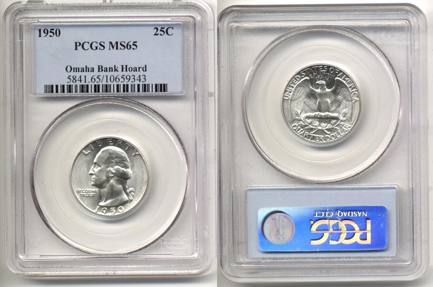 1950 Washington Quarter PCGS MS-65 a
