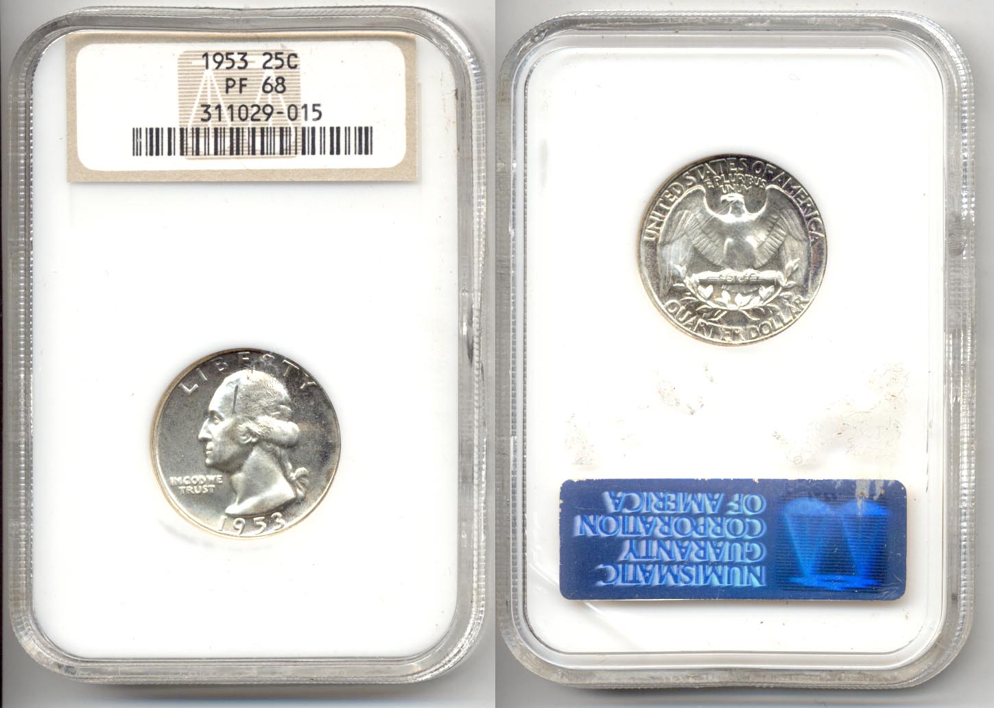 1953 Washington Quarter NGC Proof-68