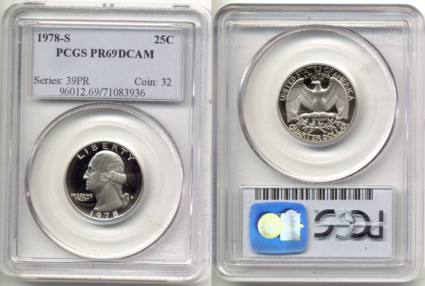 1978-S Washington Quarter PCGS Proof-69 Deep Cameo a