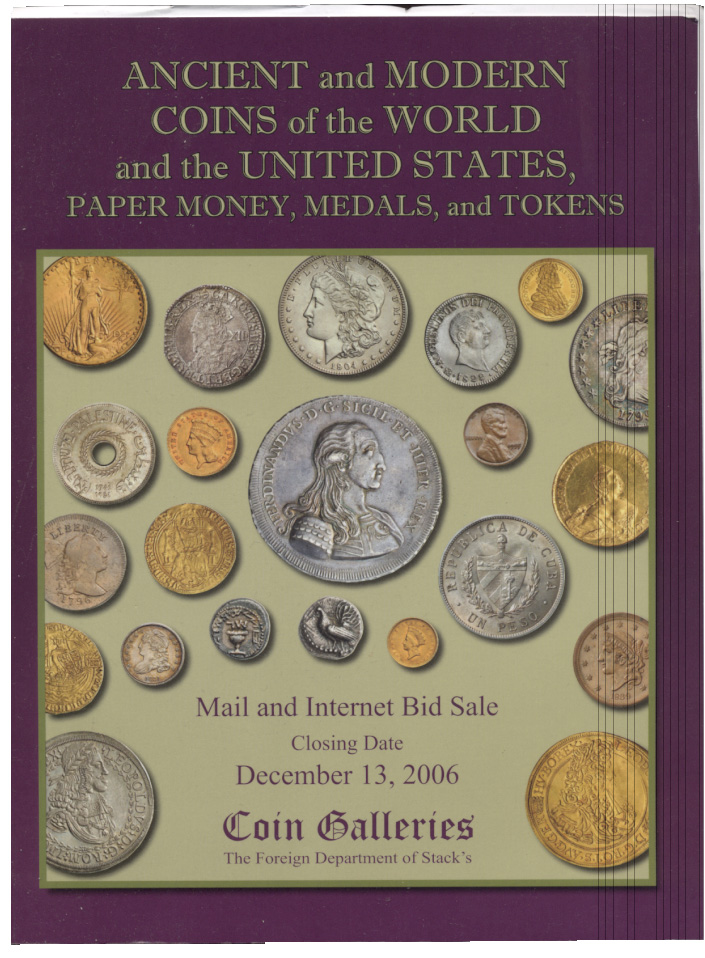 Stacks Coin Galleries Mail Bid Sale December 2006