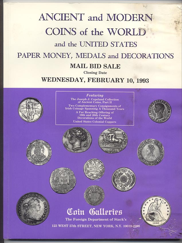 Stacks Coin Galleries Mail Bid Sale February 1993
