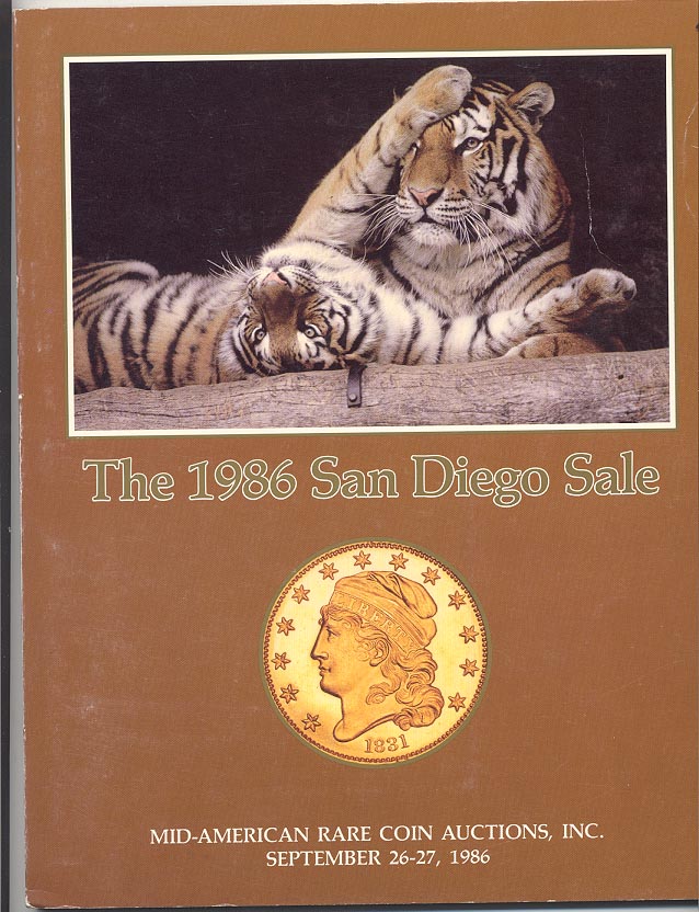 Mid American Rare Coin Auctions San Diego Sale September 1986