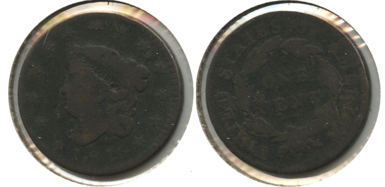 1816 Coronet Large Cent G-4 #b Obverse Chatter