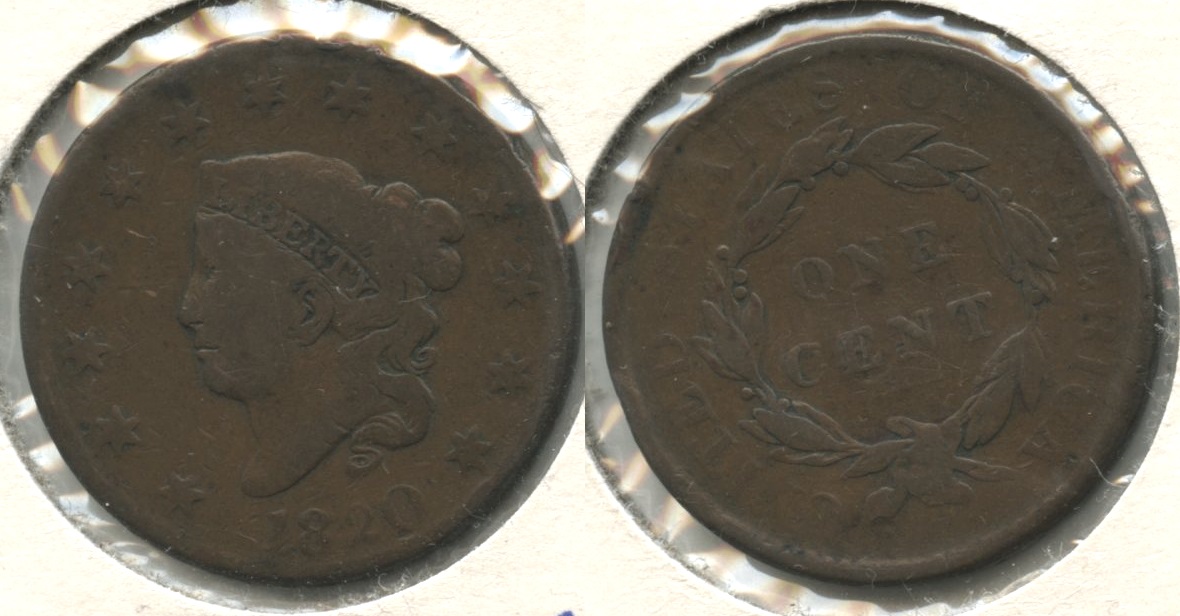 1820 Coronet Large Cent Good-4 #c