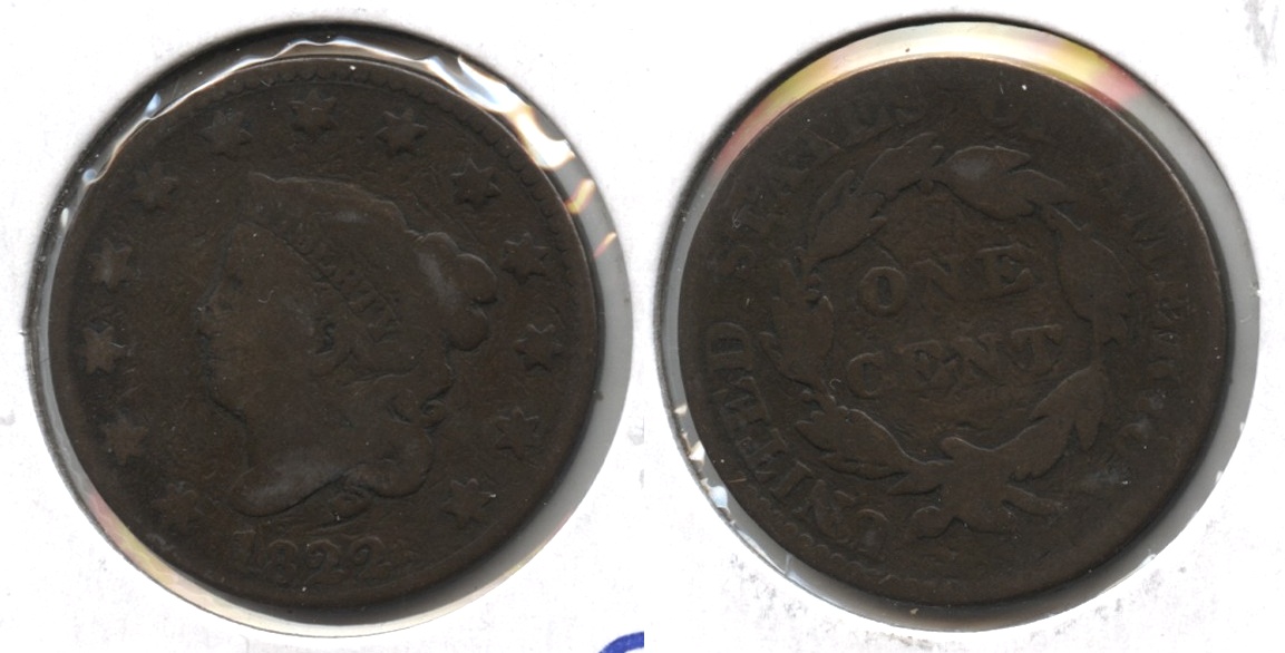 1822 Coronet Large Cent G-4 #c